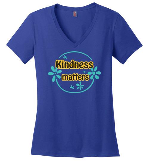 Kindness Matters Vneck Tee Heyjude Shoppe Deep Royal S