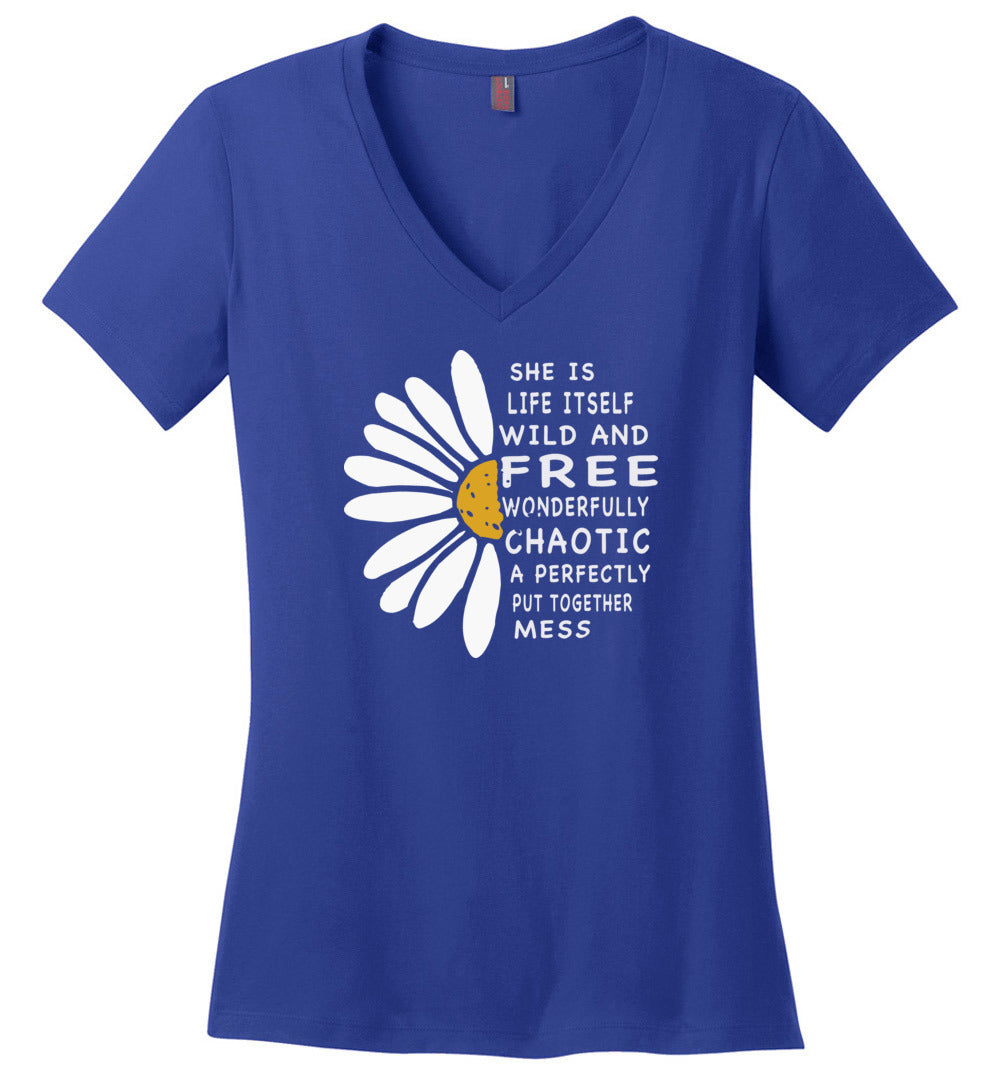 Wild And Free Daisy V-necks