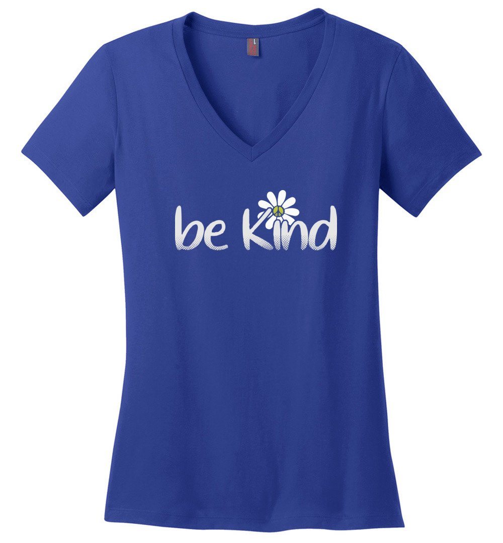 Be Kind Daisy V-neck Heyjude Shoppe Deep Royal XS