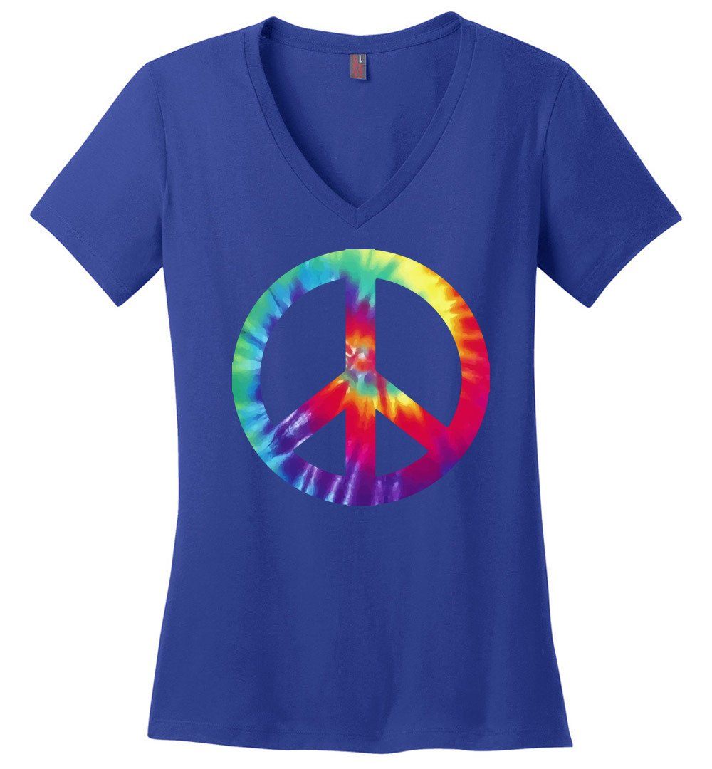 Tie Dye Vneck Heyjude Shoppe Deep Royal XS