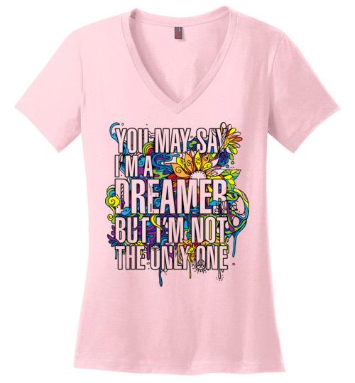 Peace Dreamers Vneck Tee Heyjude Shoppe Light Pink S
