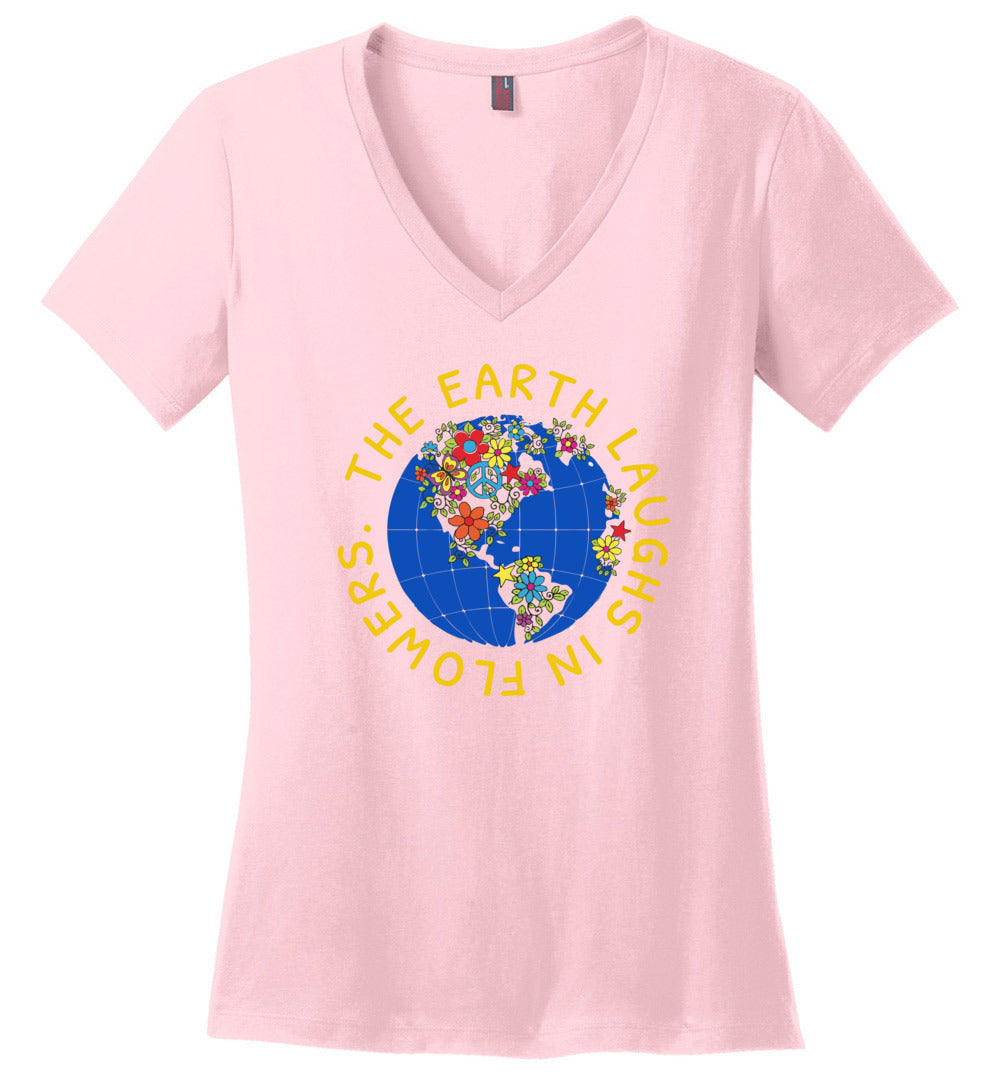 The Earth Laughs In Flowers V-Neck
