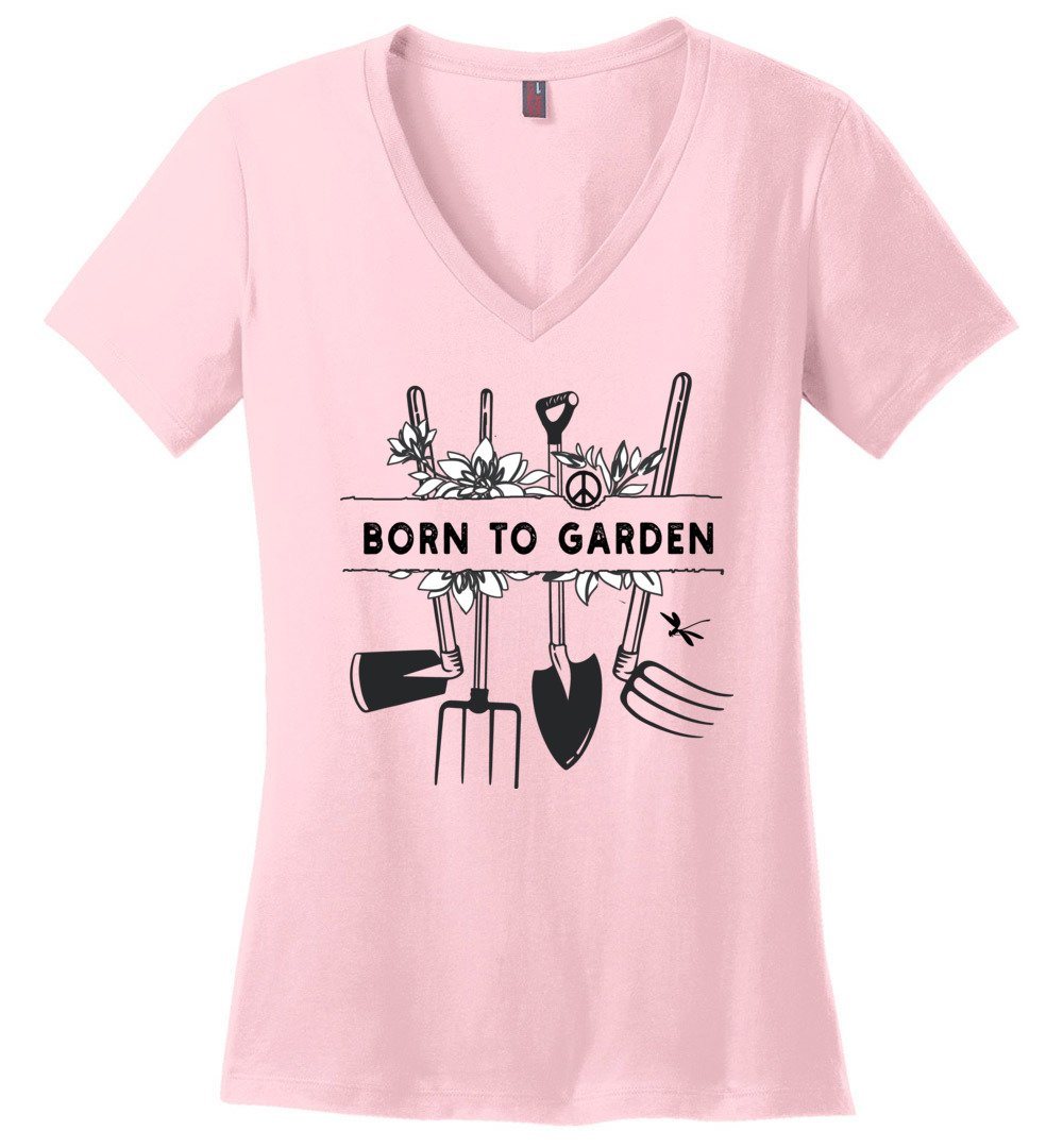 Born To Garden V-neck Heyjude Shoppe Light Pink S