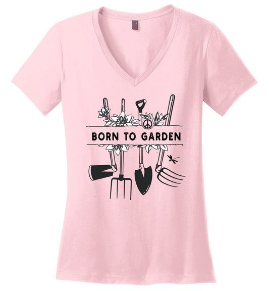 Born To Garden V-neck Heyjude Shoppe Light Pink S