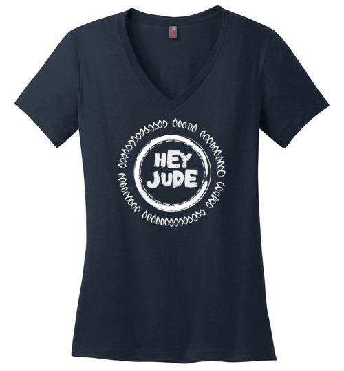 Hey Jude - Heyjude VNeck Tee Heyjude Shoppe Navy S
