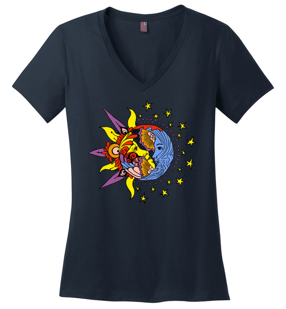 Sun And Moon V-necks