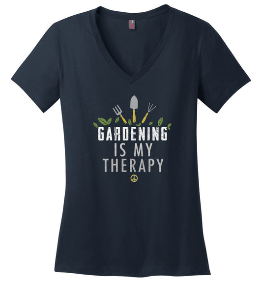 Gardening Is My Therapy V-Neck