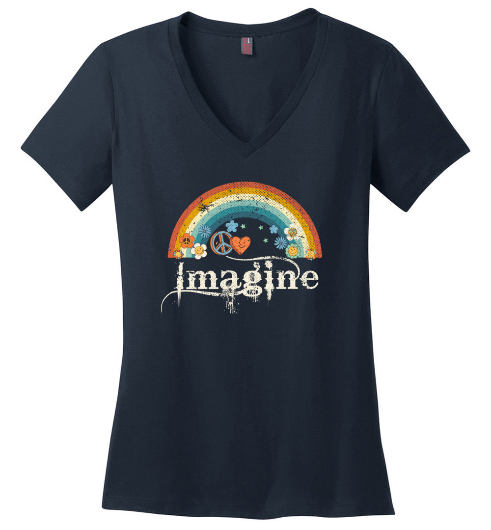 Imagine Vintage Rainbow V-necks