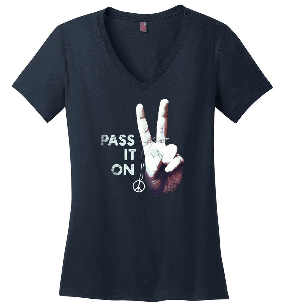 Pass It On Vneck Heyjude Shoppe Navy XS