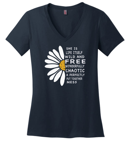 Wild And Free Daisy V-necks