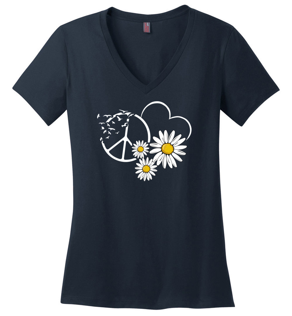 Peace Love Daisies V-necks