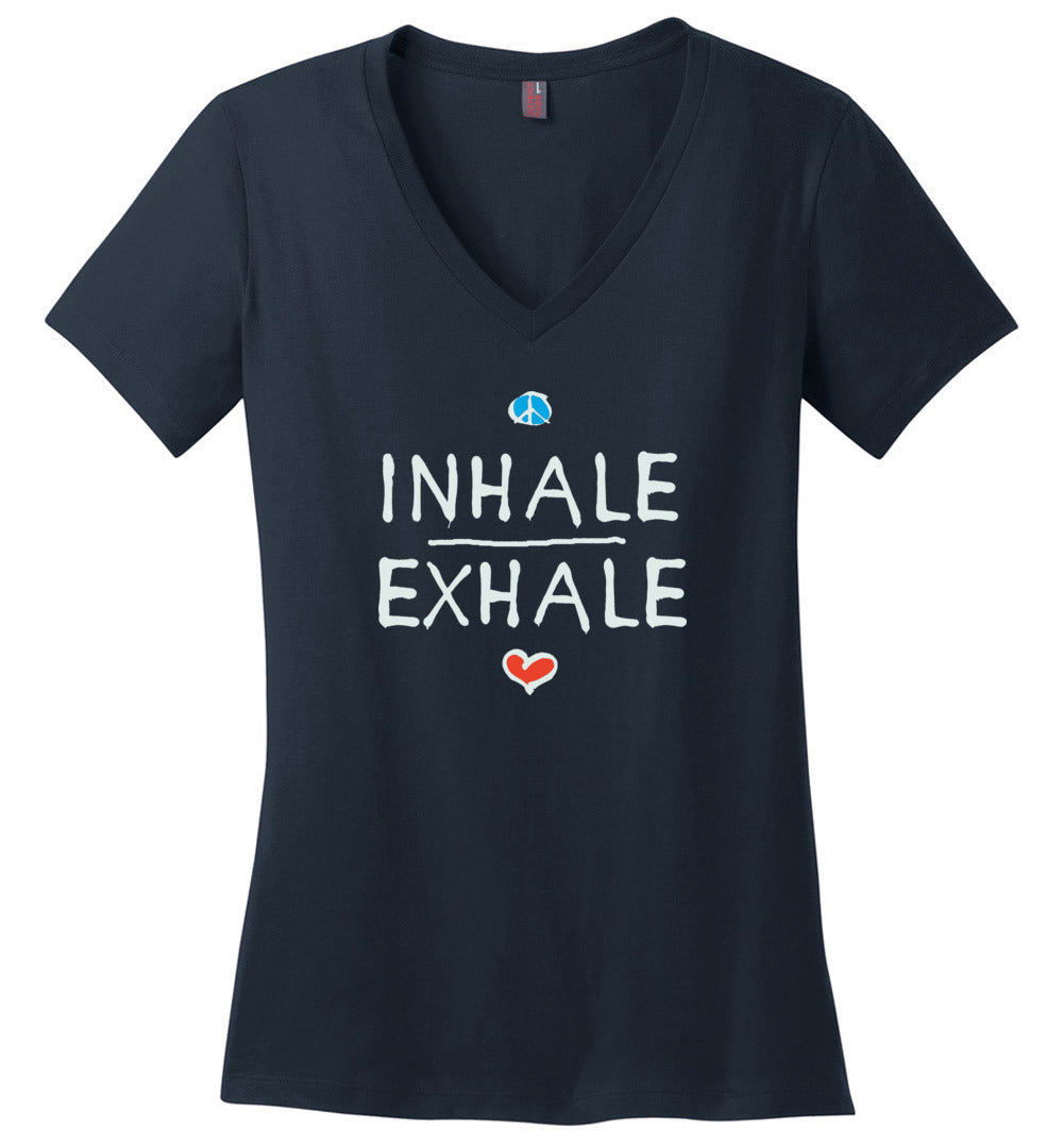 Inhale Peace Exhale Love V-necks