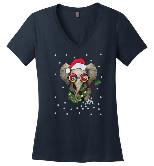 Hippie Elephant - Holiday Vneck Heyjude Shoppe Navy XS