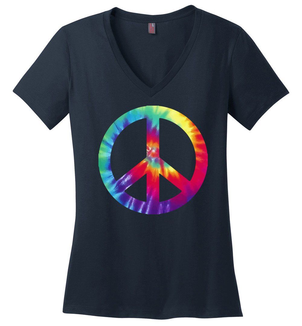 Tie Dye Vneck Heyjude Shoppe Navy XS