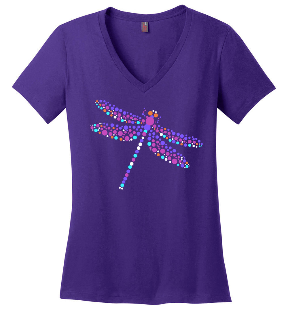 Colorful Dragonfly V-necks