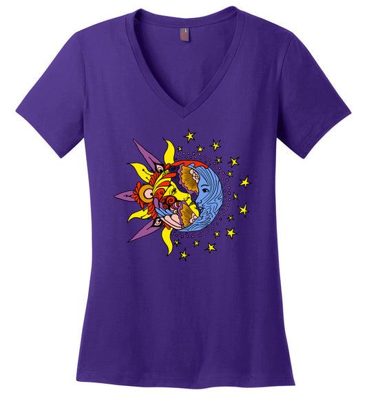 Sun And Moon V-necks