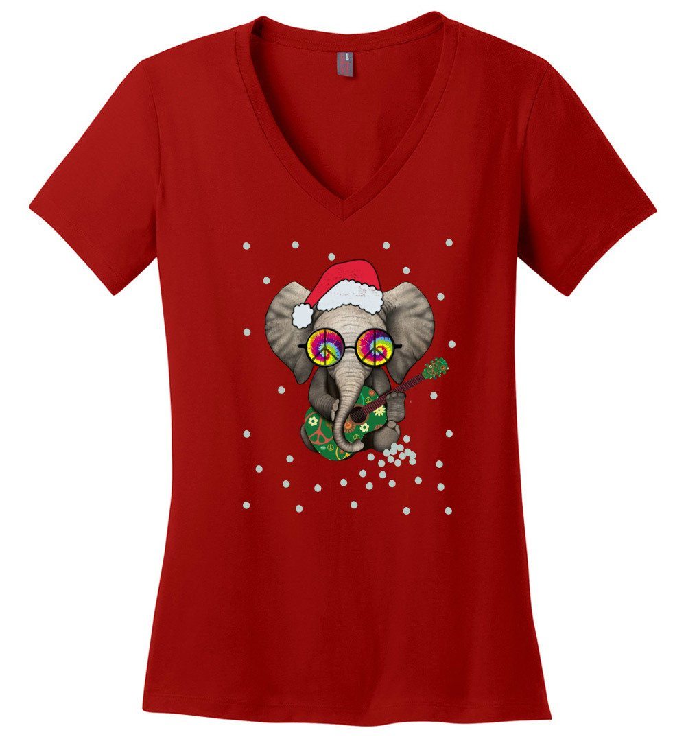 Hippie Elephant - Holiday Vneck Heyjude Shoppe Red XS