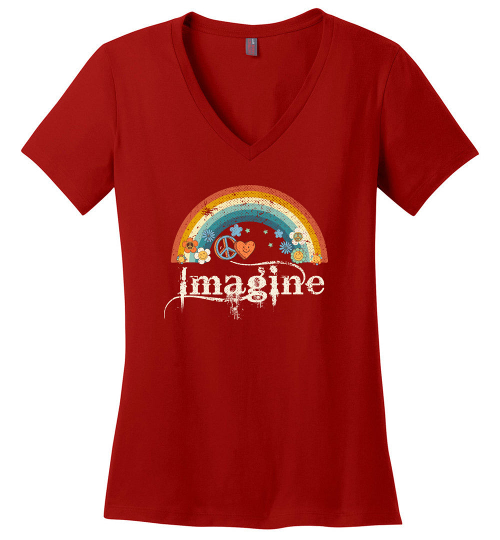 Imagine Vintage Rainbow V-necks