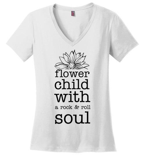 Flower Child With A Rock And Roll Soul Heyjude Shoppe White S