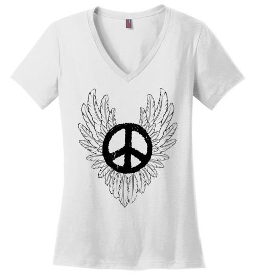 Peace Sign Wings Heyjude Shoppe White S