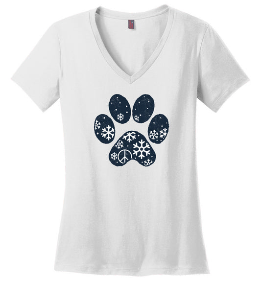 Winter Paw V-neck