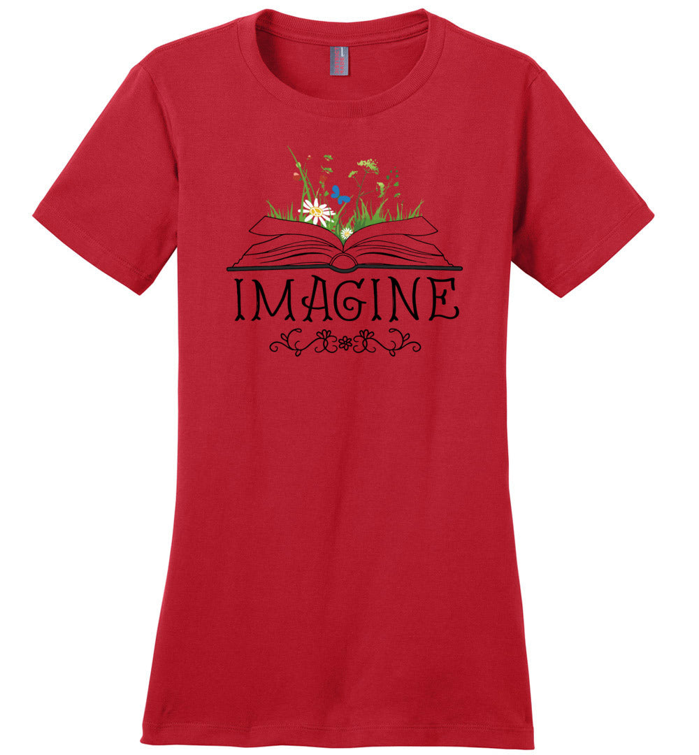 Imagine Wildflowers For Book Lovers T-shirts