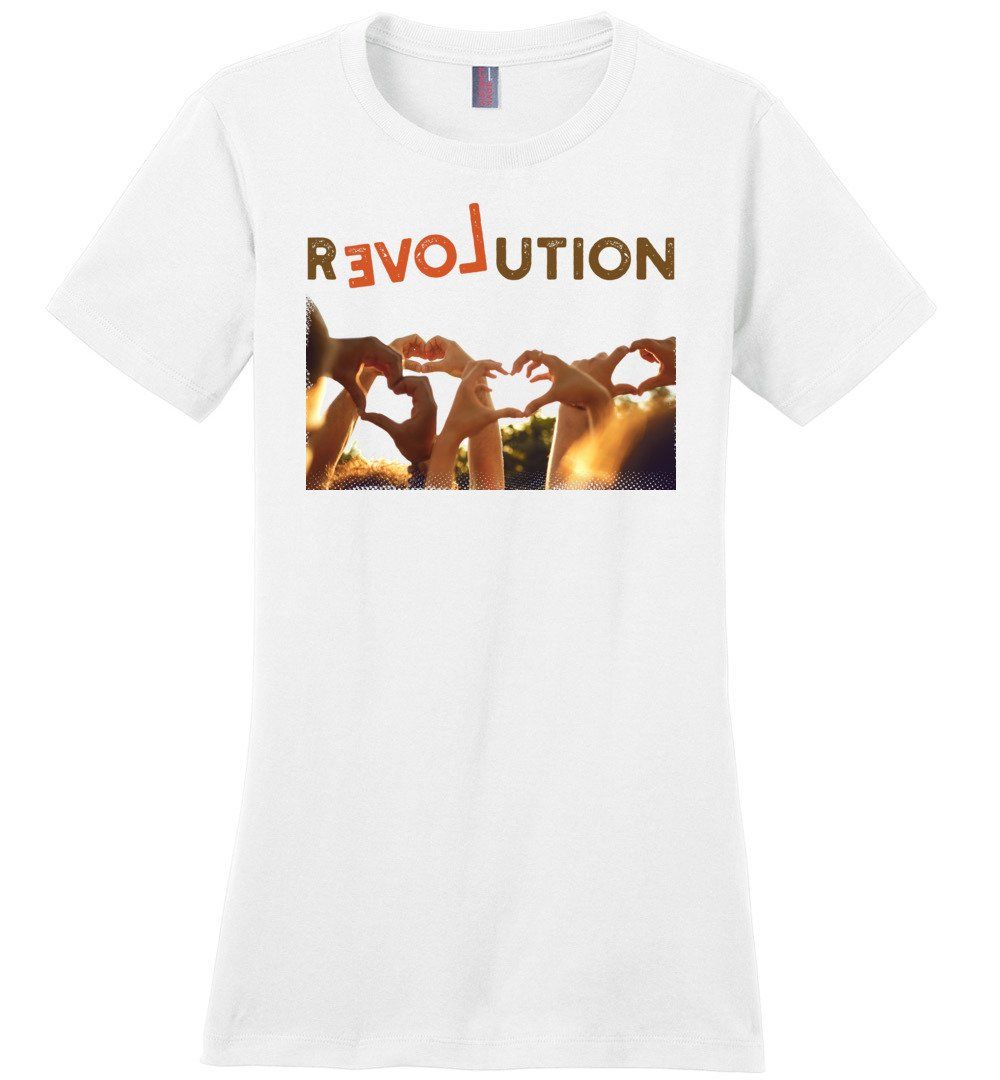The World Needs More Love T-shirts Heyjude Shoppe Ladies Crew Tee White XS