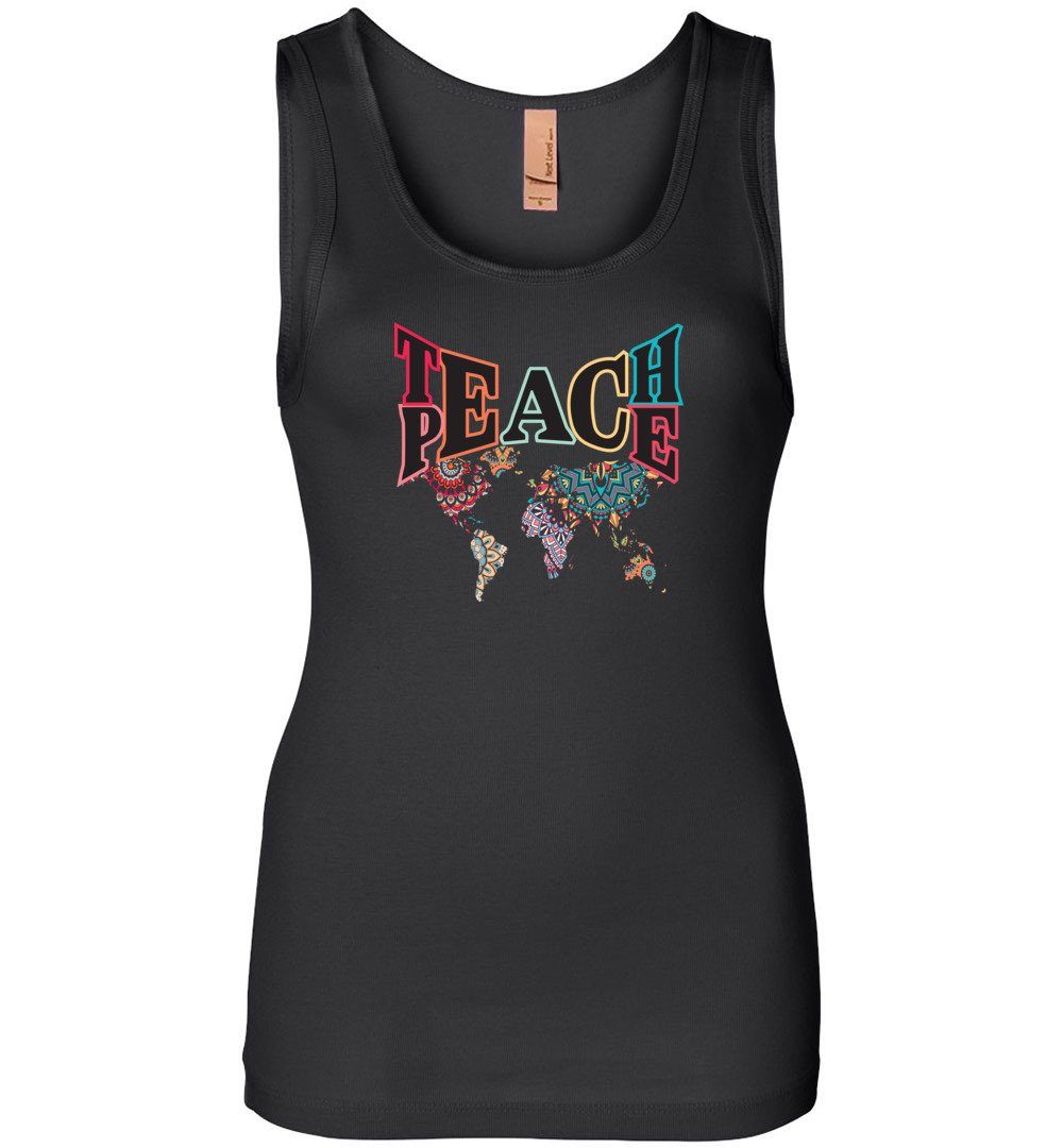 Teach Peace Tank Heyjude Shoppe Women's Tank Black S