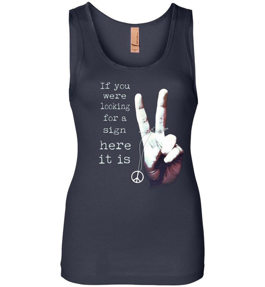 If You Were Looking For A Sign - Women's Tank Heyjude Shoppe Midnight Navy S