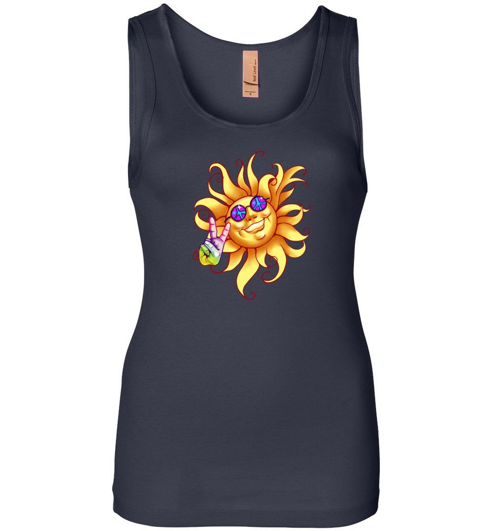 Sun - Peace Out Tank Heyjude Shoppe Women's Tank Midnight Navy S