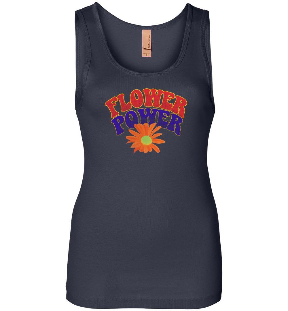 Flower Power Tank Heyjude Shoppe Women's Tank Midnight Navy S