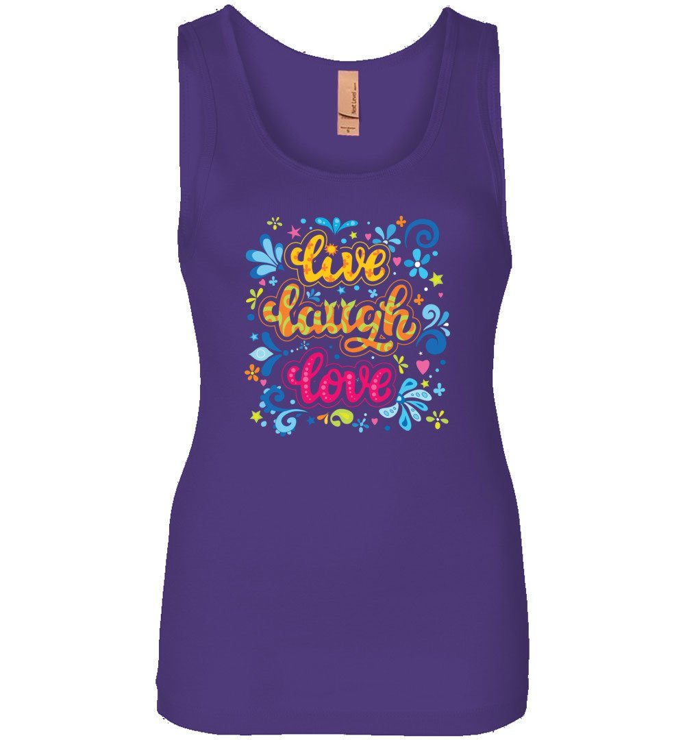 Live Laugh Love Tank Heyjude Shoppe Women's Tank Purple Rush S