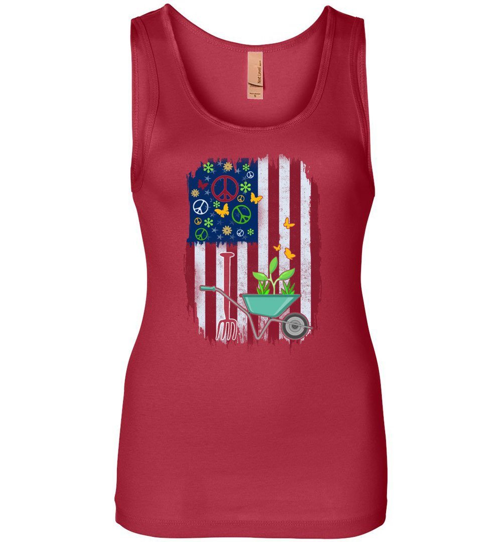 Funny 4th Of July Gardening Tank Heyjude Shoppe Women's Tank Red S