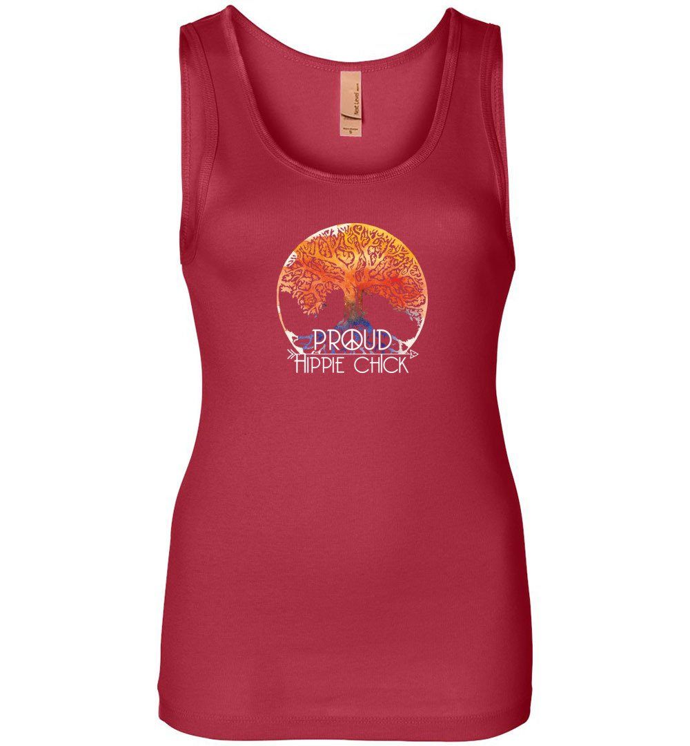 Proud Hippie Chick Tank Heyjude Shoppe Women's Tank Red S