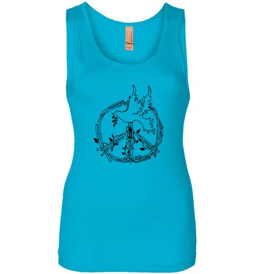 Wings Of Peace Tank Tops T-Shirts Heyjude Shoppe Turquoise S