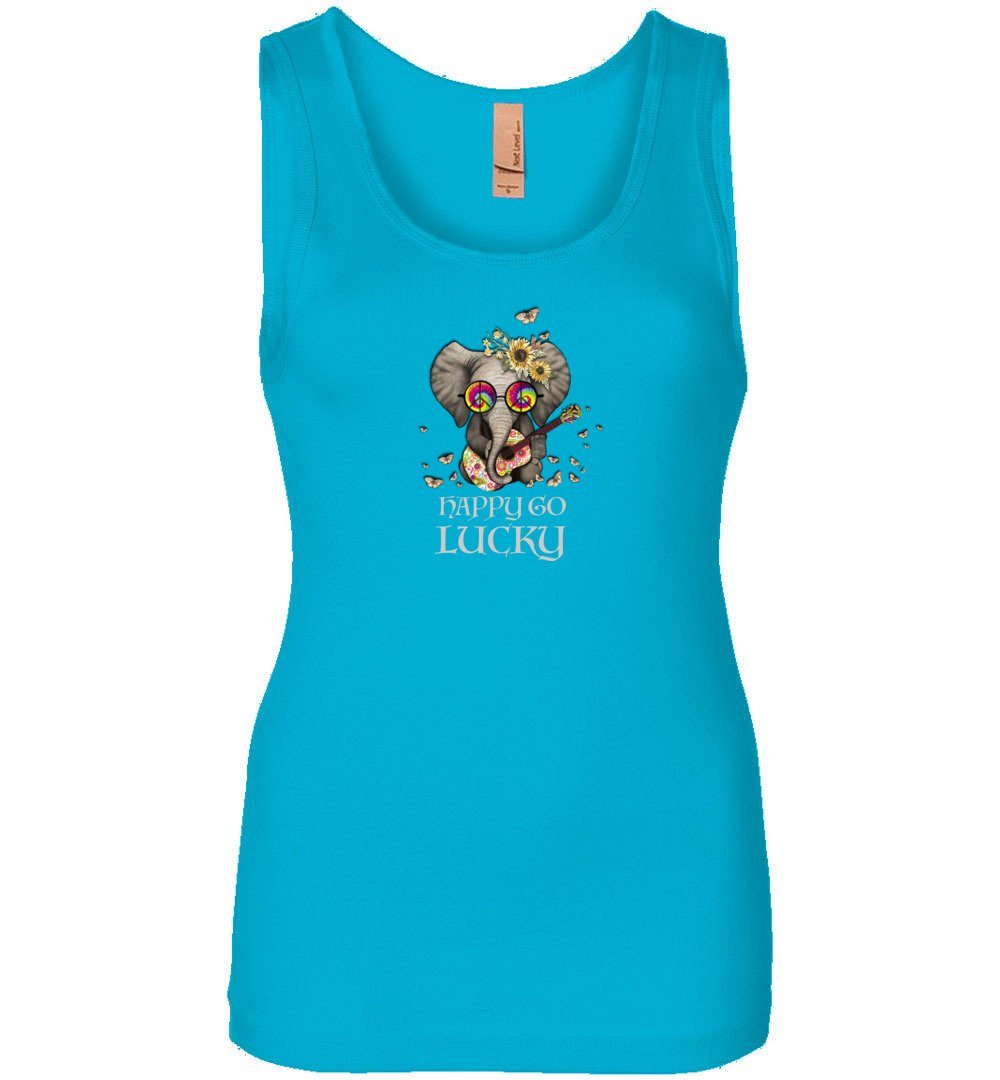 Hippie Elephant - Happy Go Lucky Tank Heyjude Shoppe Women's Tank Turquoise S