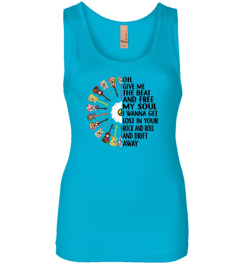 Sunflower Soul - Rock n Roll Heart Tank Heyjude Shoppe Women's Tank Turquoise S