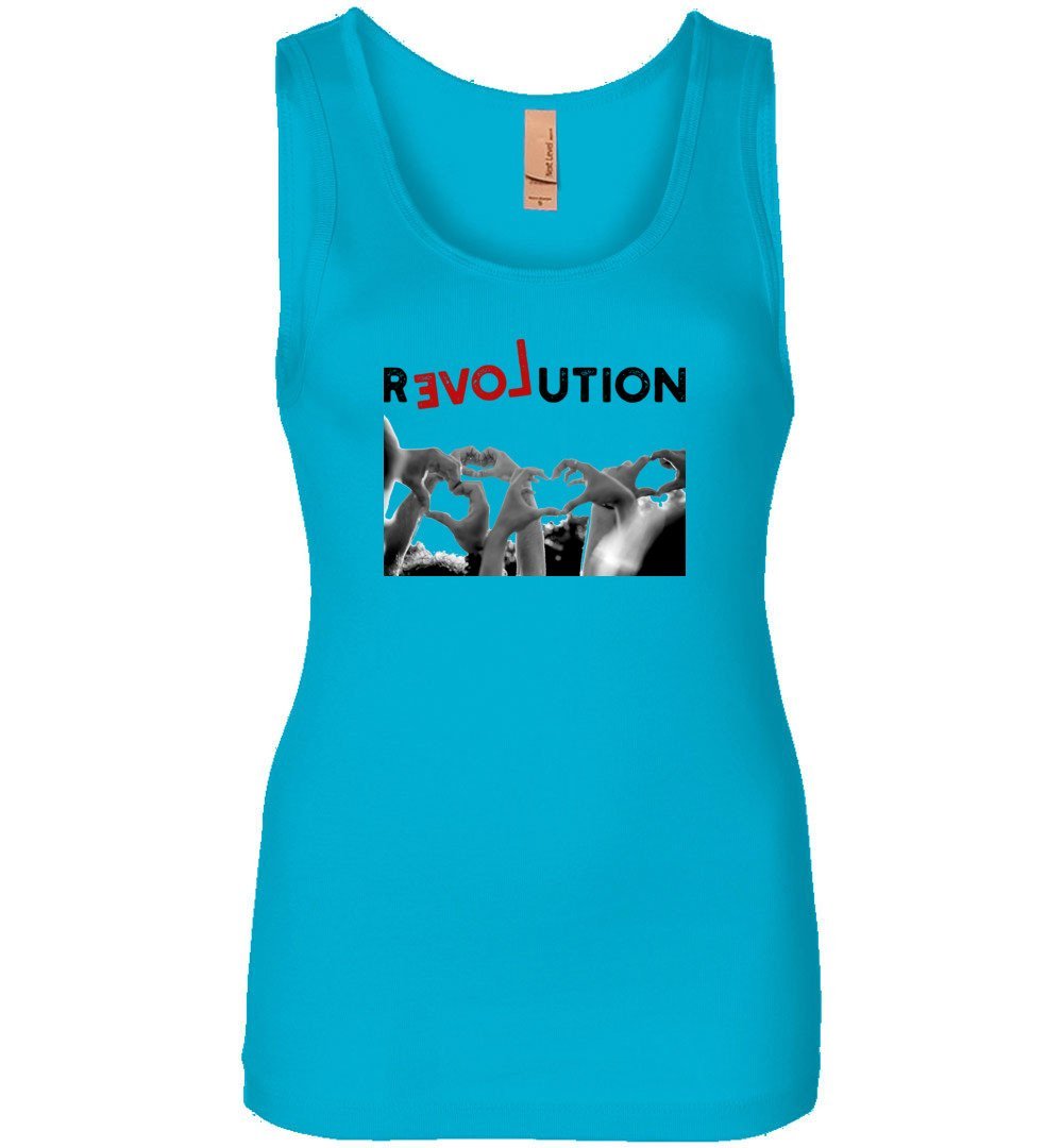 Revolution Of Love - Tank Heyjude Shoppe Women's Tank Turquoise S