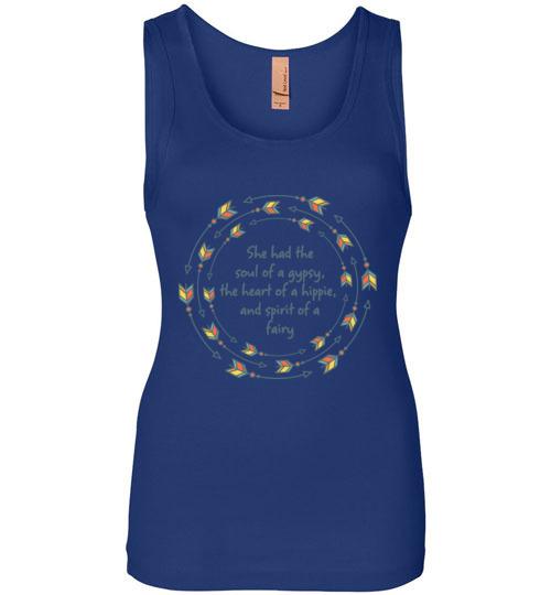 Hippe Gypsy Fairy Tank Tops TShirts Heyjude Shoppe Royal Blue S
