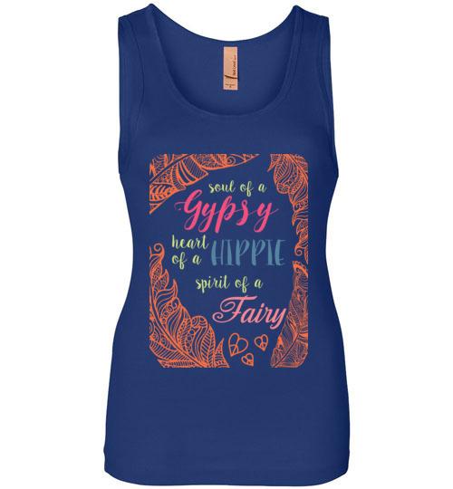 Hippe Gypsy Fairy Tank Tops TShirts Heyjude Shoppe Royal Blue S