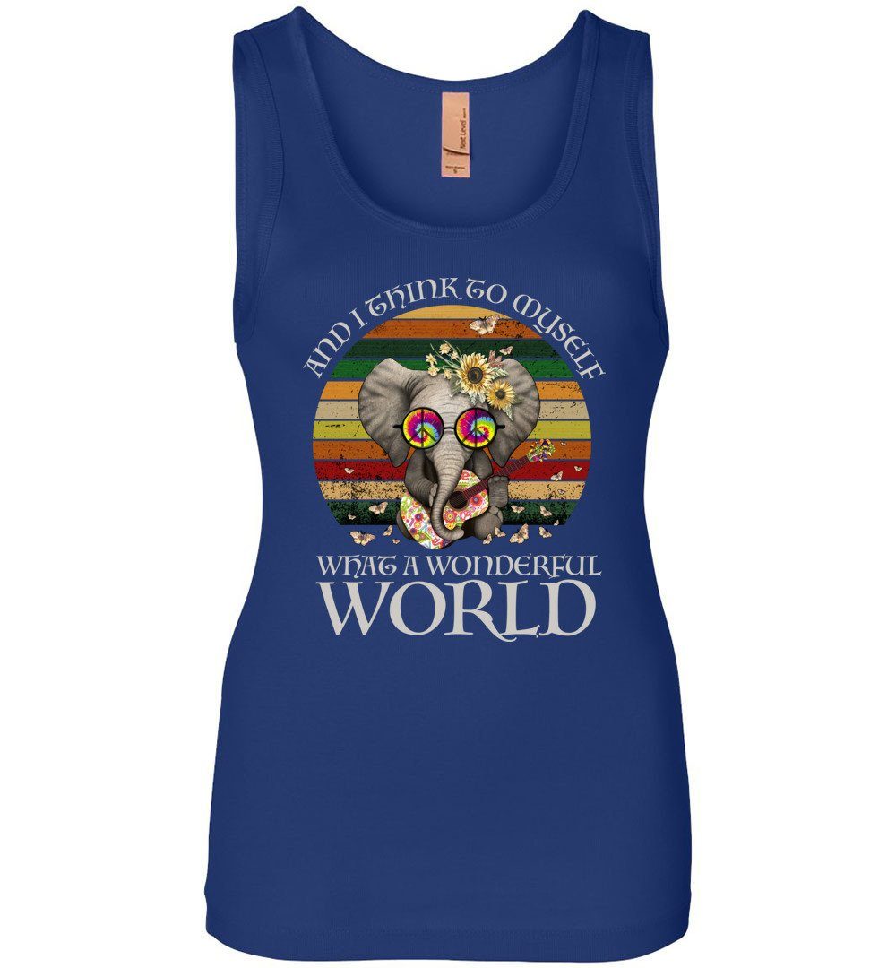 What A Wonderful World Tank Heyjude Shoppe Royal Blue S