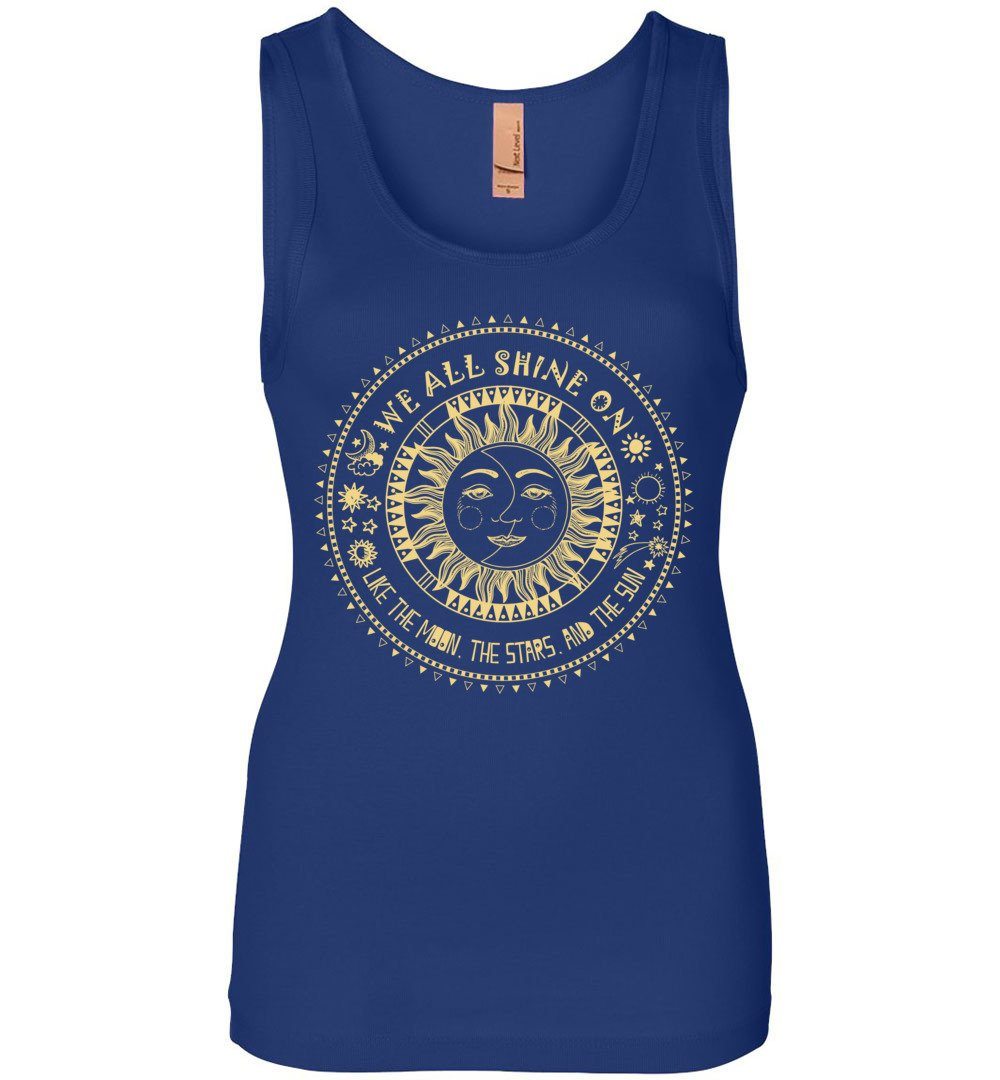We All Shine On Tank Heyjude Shoppe Royal Blue S