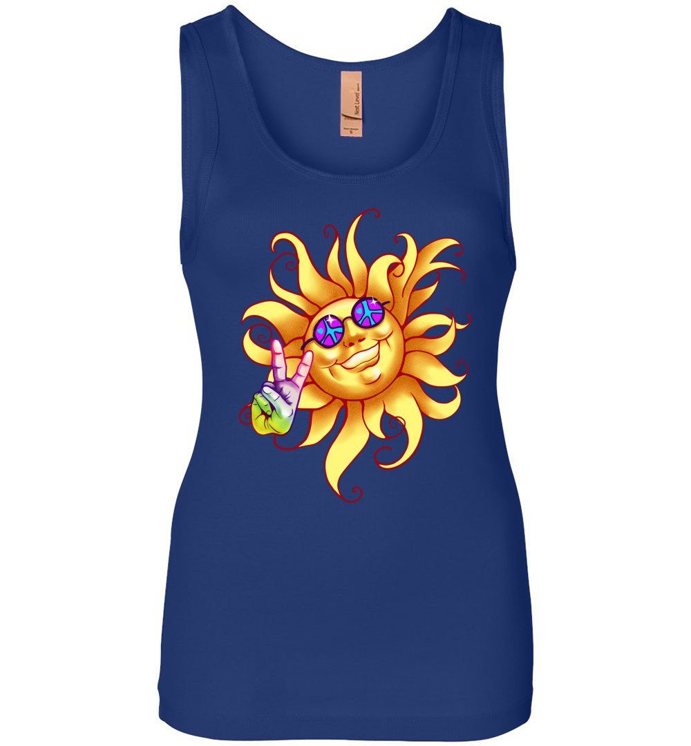 Peace Out Sun Tank Heyjude Shoppe Royal Blue S
