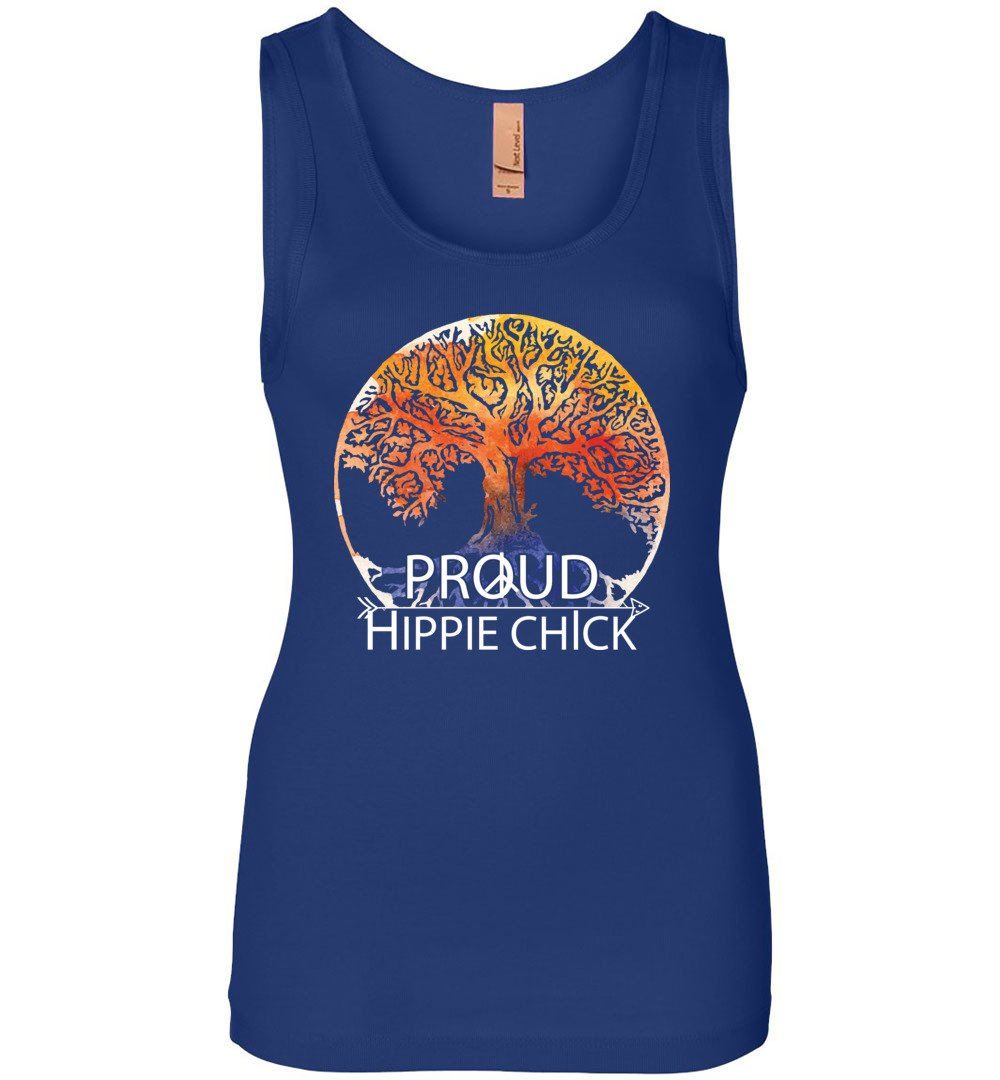 Proud Hippie Chick Tank Heyjude Shoppe Royal Blue S