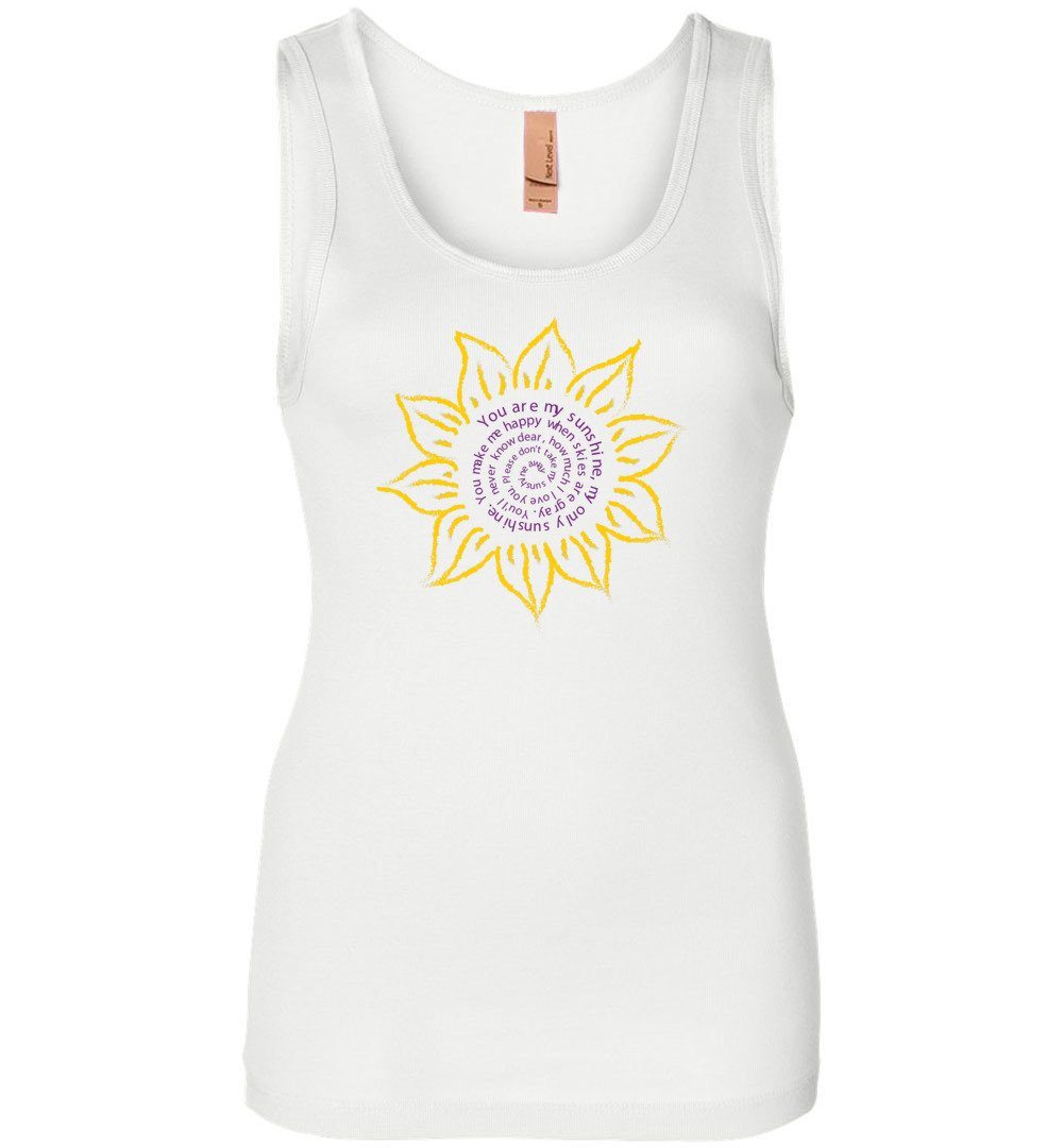 You Are My Sunshine Heyjude Shoppe Women's Tank White S