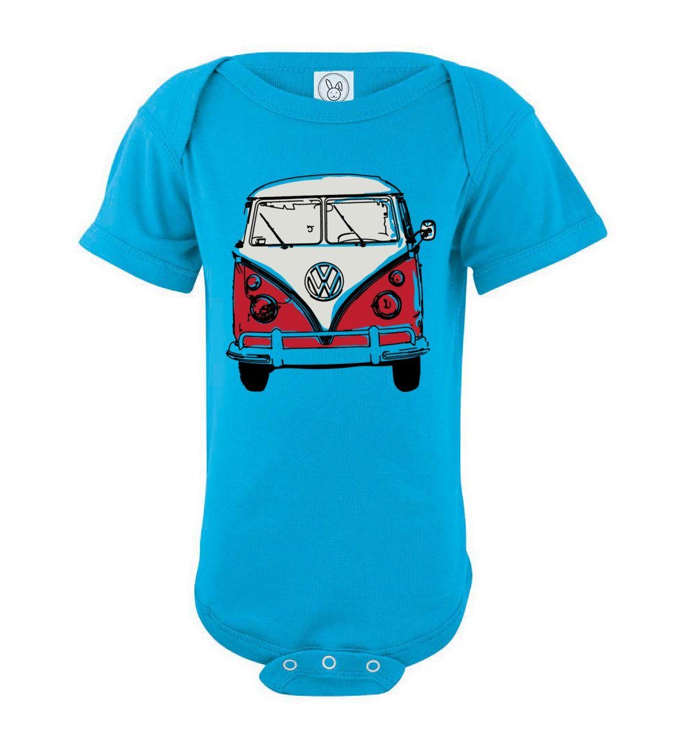 Hippie Van - Infant Bodysuits Heyjude Shoppe Onesie Turquoise NB