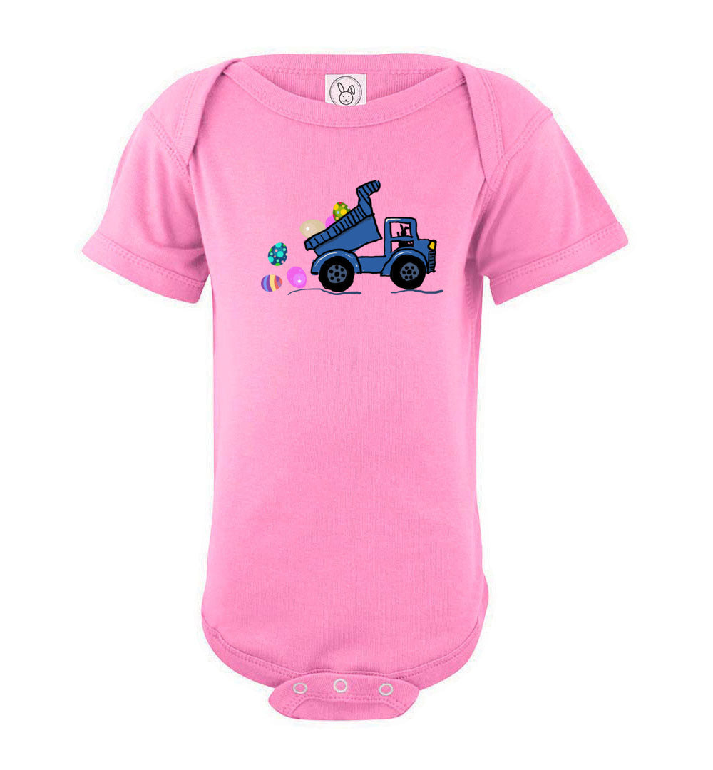 Kids Truck Easter Eggs Infant Bodysuit