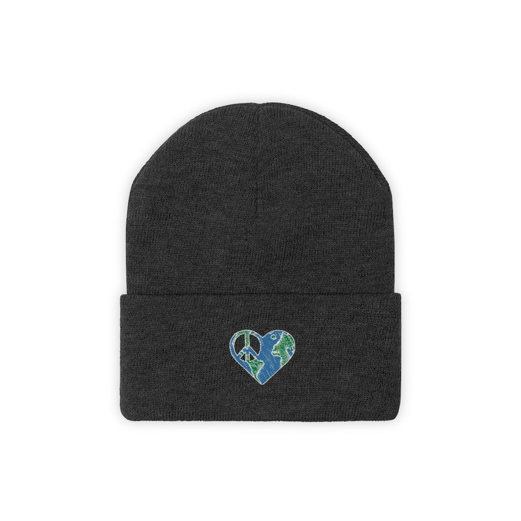 I heart peace- Knit Beanie
