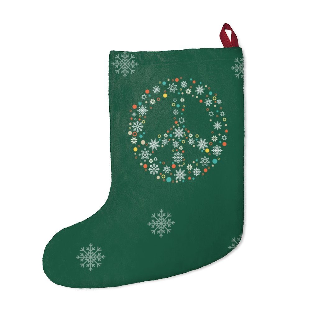 Holiday Peace Sign - Christmas Stockings Home Decor Printify