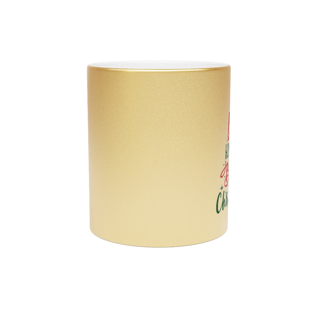 Christmas Tree Metallic Mug (Silver / Gold)